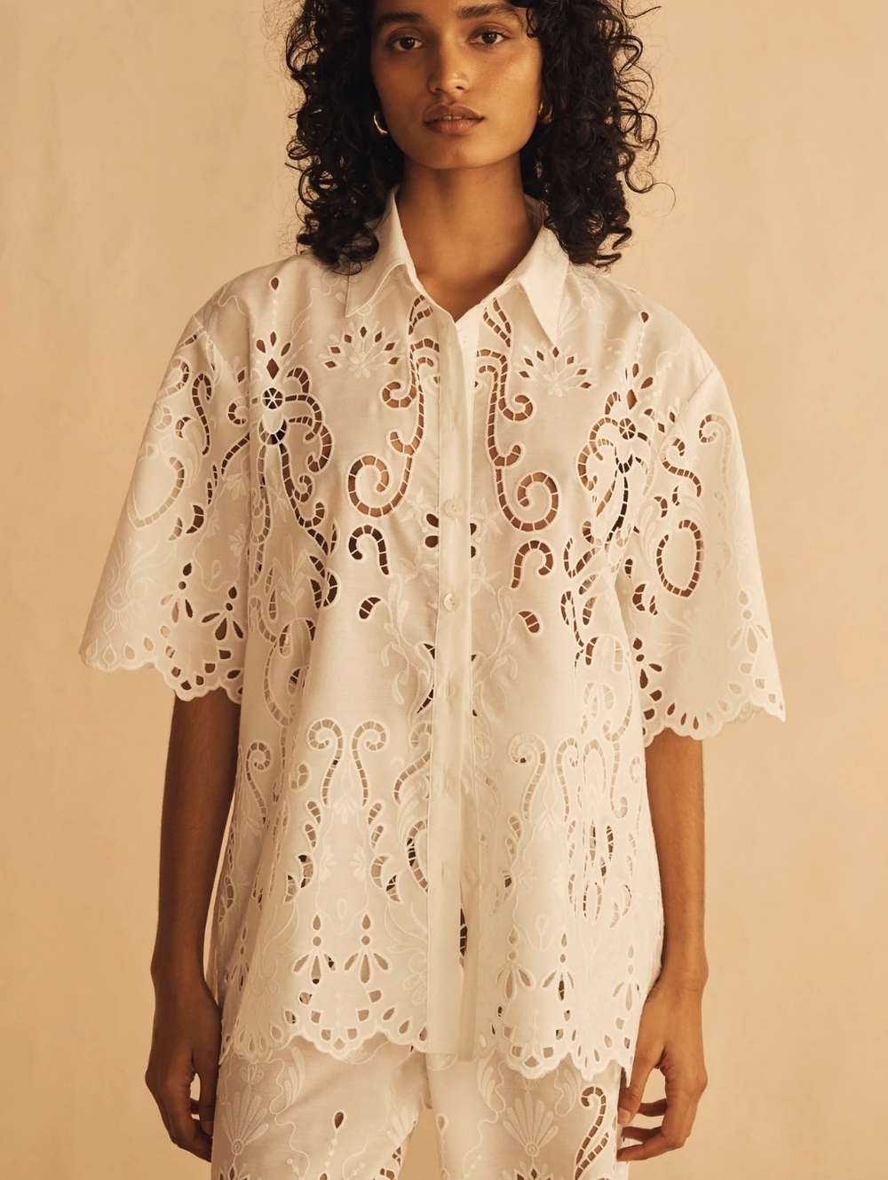 Aur Ocea MERLETTI Lace Oversized Shirt